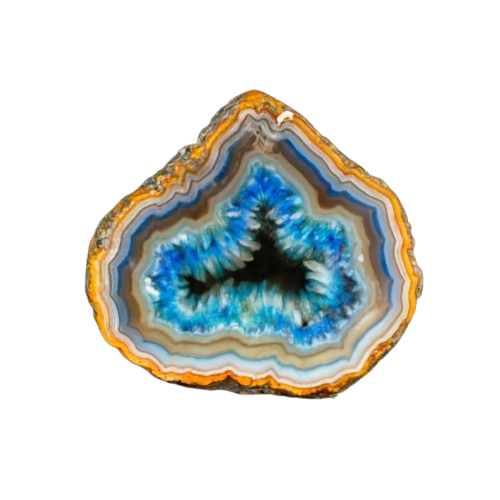 Blue Widowmaker Plume Agate - crystinfo.com