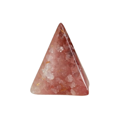 Strawberry Quartz Pyramidal - crystinfo.com