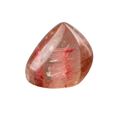 Strawberry Quartz with rutiles- crystinfo.com